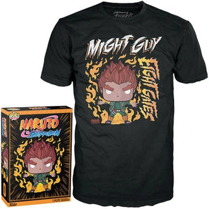 Naruto: Shippuden Might Guy (Eight Inner Gates) Adult Boxed Pop! T-Shirt